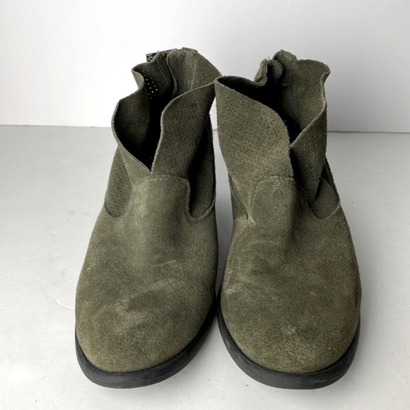 Jessica Simpson Dacia Green Suede Ankle Boots 7 - Picture 2 of 7